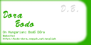 dora bodo business card